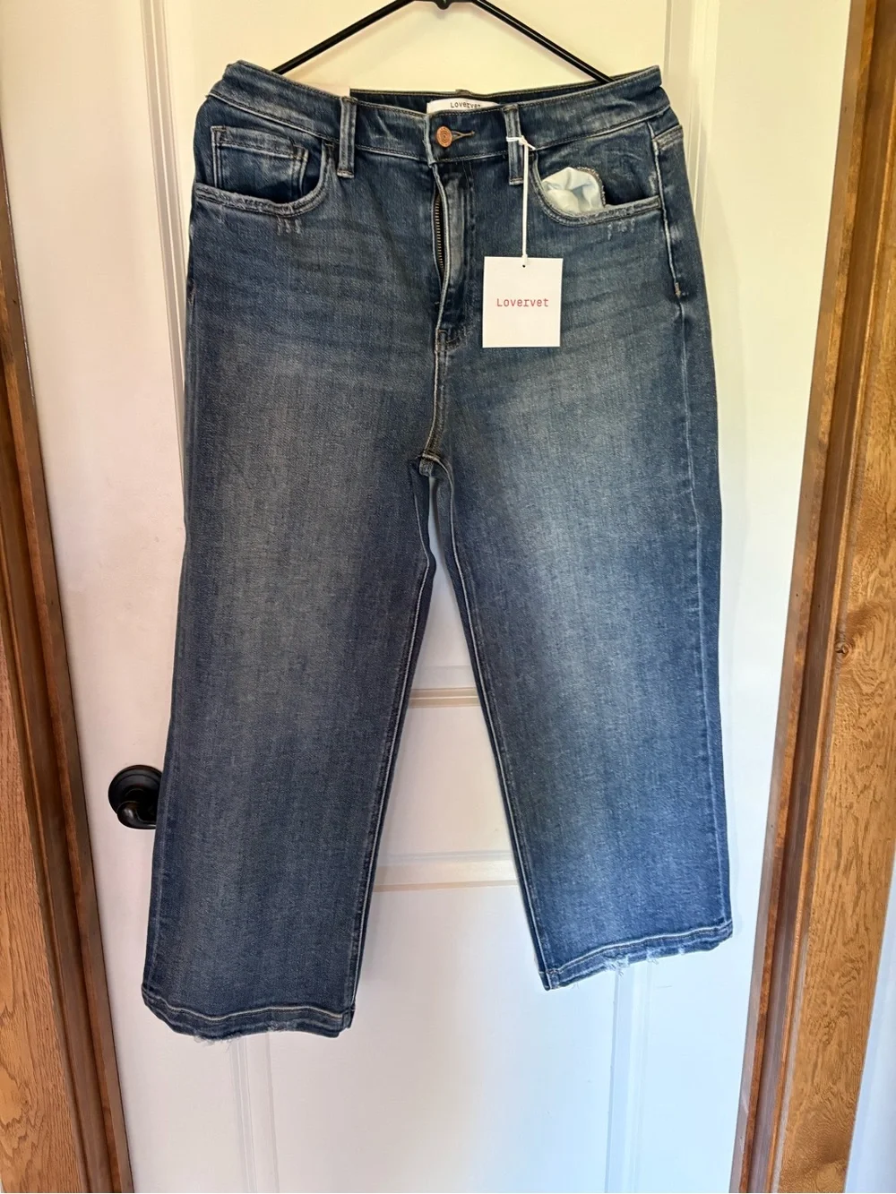 Women’s Cropped Straight Jeans - Blue Denim